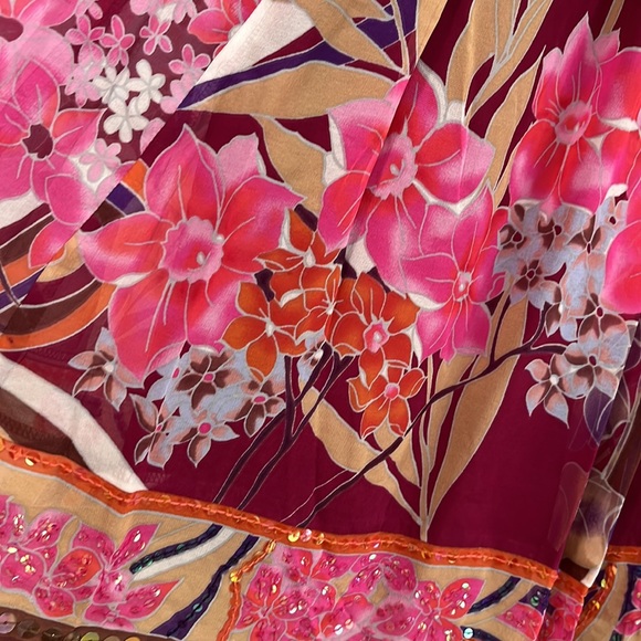 ECI New York Silk Floral Print Top, Size 8 - Picture 5 of 15